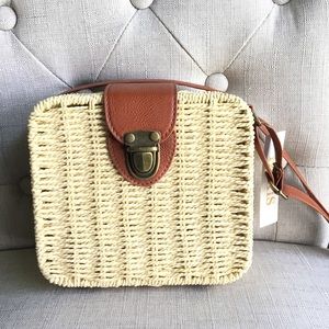 Square Wicker Purse